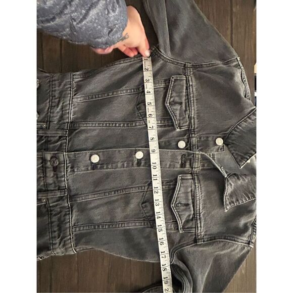 Etica Lotta Long Sleeve Gray Denim Mini Dress Stormy Skies Size S NWT Distressed - Picture 10 of 11